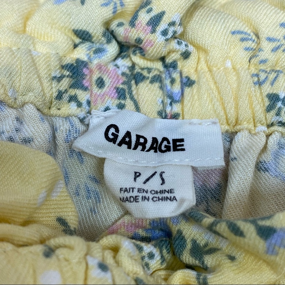 3/$30 Garage Buttercup Yellow Crop Floral Cami S - Picture 3 of 6
